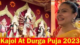 Kajol Devgan At Durga Puja In Mumbai #durgapuja2023 #mumbaidurgapuja