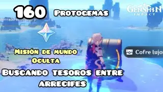 Misión de mundo: BUSCANDO TESOROS ENTRE ARRECIFES | Pista del tesoro: Isla flan | 160 Protogemas 💎