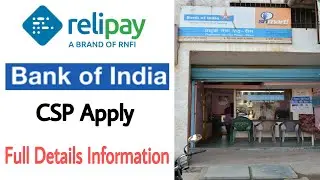 RNFI Relipay Bank of India CSP Apply Full Details video