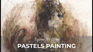 Galloping Horse Painting Demo with pastels from PanPastels