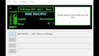 DX DRM 13840 kHz RNZ PACIFIC from Rangitaiki, New Zealand received in Bulgaria, Europa - 17715 km.