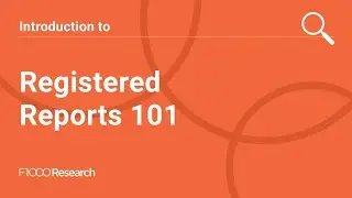Registered Reports 101: an introduction from F1000Research