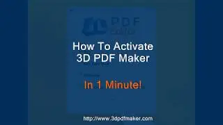 How to activate 3D PDF Maker