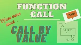 Call by value function call in C | Function Call