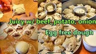 How to Make Steamed Dumplings From Scratch at Home - Homemade Filling Dough without Egg Step by Step