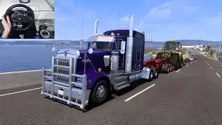 Transportation of a Tracked Tractor (25t) Kenworth 900W - American Truck Simulator