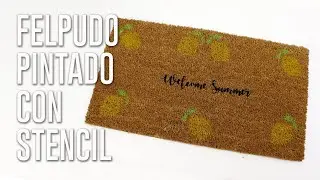 DIY felpudo personalizado con stencil