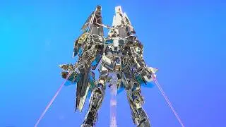 Master Grade Phenex | Shiny chrome gold MG 1/100 scale Unicorn RX-0 unit 3
