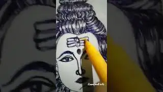Mahadev ballpan drawing #ballpenshivdrawing #mahadevartshorts #Youtubeshorts #Laxmimudiarts