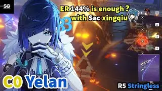 Yelan C0 with hutao, xingqiu, sucrose - genshin impact