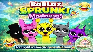Roblox SPRUNKI Madness! Funny Adventure with paperdollhouze 🎉😂