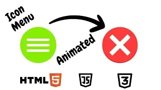 Animated Icon Menu Create HTML CSS and JavaScript for beginners