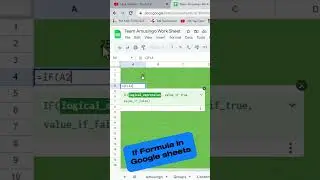 Using if formula in Google sheets 