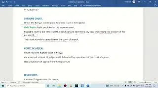 ADMINISTRATION OF LAW IN KENYA