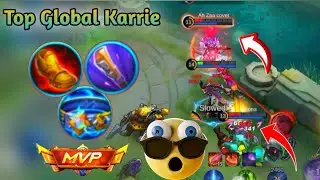 Top Global Karrie Solo Rank | Challenge Karrie Full Build Biru ~ Mobile Legends