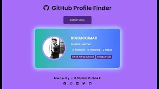Github profile search project