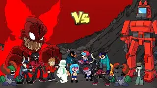 FNF Characters vs themselves different phases - Torture Animation