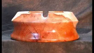Woodturning and metalturning, an ashtray made of yew and aluminum for Father's Day