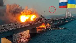 2 MINUTES AGO! Ukraine's F-16 Pilot Irreparably Collapsed Putin's Crimean Bridge by 5000 Kg Missile