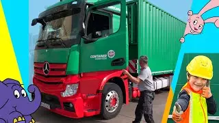 Moritz und die Maschinen: LKW mit Ladekran: Wie werden Container abgeladen? | Der Elefant | WDR