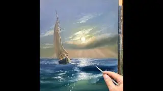 Sea oil painting Vugar Mamedov  