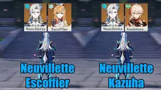 How Much Does Escoffier Vs Kazuha Buff Neuvillette ? || Genshin Impact