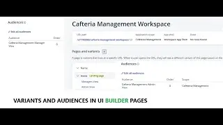 Variants & Audiences UIB