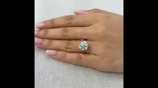 5.01 carat Round Cut Lab Diamond Solitaire Engagement Ring