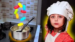 Afifenin babası hasta oldu. Afife ona bonibon çorbası yaptı.
