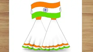 Independence day drawing | girl with independence day drawing