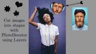 Cut image into shape with PhotoDirector using Layers