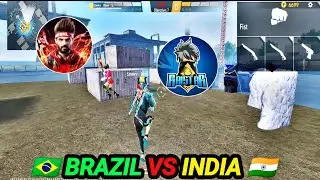 (BRAZIL 🇧🇷 VS INDIA 🇮🇳) FREE FIRE PLAYER ☠️ONE TAP HEADSHOT 😈 GAME PLAY 💀#FREEFIRE