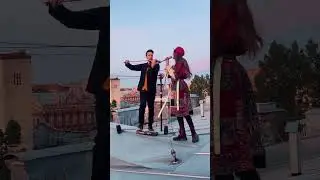 Крыши, Питер, скрипки и старинная русская песня! София Бридж и Игорь Заливалов. «Зелёный дубок»