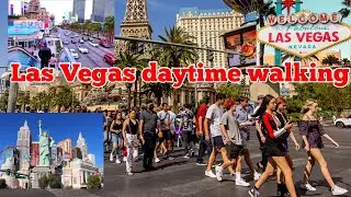 walk around Las Vegas Strip Day time #usa #travel #viral #gujjuinusa #casinonight #downtown cityview