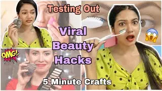 Testing Out Viral Beauty Hacks by 5 Minute Crafts😐 *Weirdest* Makeup Hacks