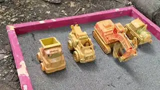 Membersihkan Mainan Mobil Balap, Truk Molen, School Bus, Kereta Api, Slender, Forklift, Bulldozer