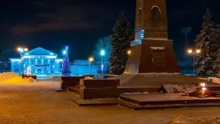 В канун Cтарого-Нового года, минус 30 градусов. Тольятти, Площадь Свободы ...