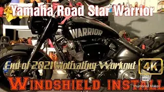 Windscreen Install on my Yamaha Road Star Warrior/End of Year Gym Workout From A Personal Trainer