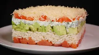 САЛАТ С КРАСНОЙ РЫБОЙ, АВОКАДО и сливочным сыром | Salmon & Avocado Salad
