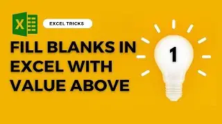 Excel Tricks : How to Fill Blank Cell within Seconds !!