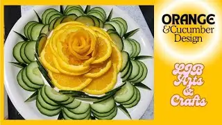 Simple Orange & Cucumber Design on a Platter