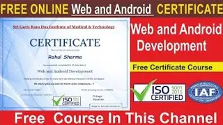 Web & Android Development Free Certificate | Free Web Development Course With Certificate 2022 |