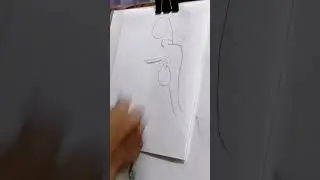how draw nude figura pose female beauty