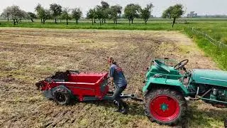 Kraffter Mini mestverspreider wielaangedreven Demo