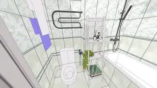 BIM Моделирование Сан Узла_Раскладка плитки и автоматизированная отчетность с модели в SketchUP