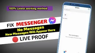 How to fix messenger no messages new messages will appear here problem | solve messenger not working