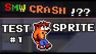 Crash Bandicoot in smw - Crash player sprite test # 1