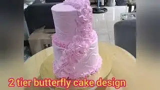 2 Tier Butterfly Cake Design | Simple Design | 18th birthday. #kuzenangilongga