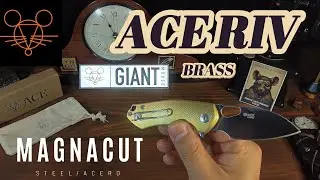 Giant Mouse Knives - ACE RIV BRASS 🔥 Una Pequeña Navaja Elegante y De Una Calidad Impresionante.
