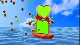 Green screen background flower animation frame wedding video effects